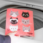 Dishcloth Swedish Cats Meow in laundry