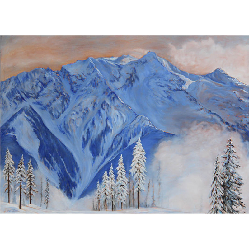 Mt. Currie Winterlanch - Karen Love Art Greeting Card